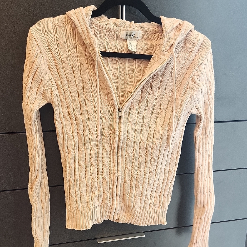 Women's Cream Cable Knit Sweater